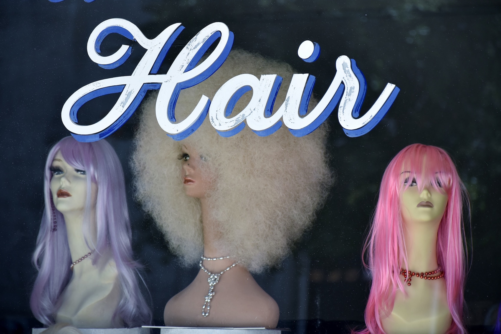 Wigs on Mannequins