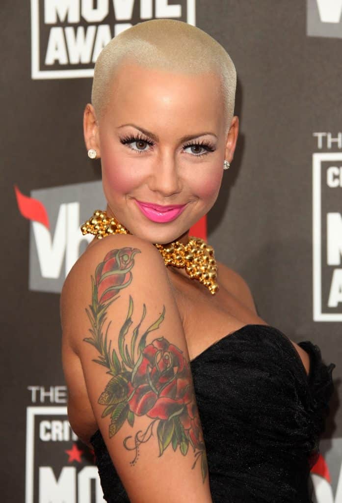 Amber Rose - shaved head