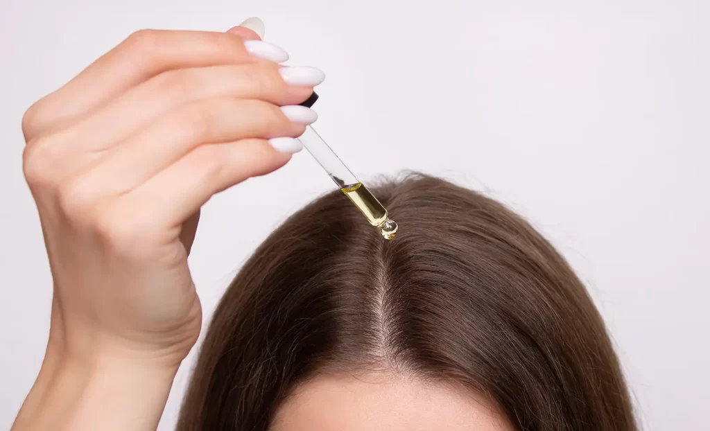 Rosemary oil on scalp for hair loss