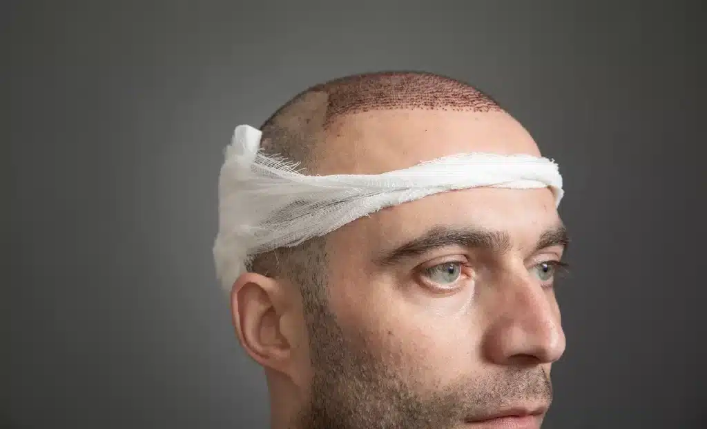 post hair transplant swelling
