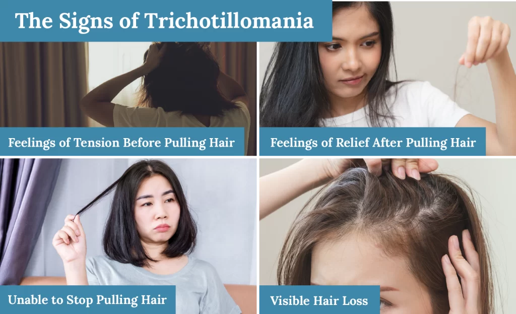 Signs of trichotillomania