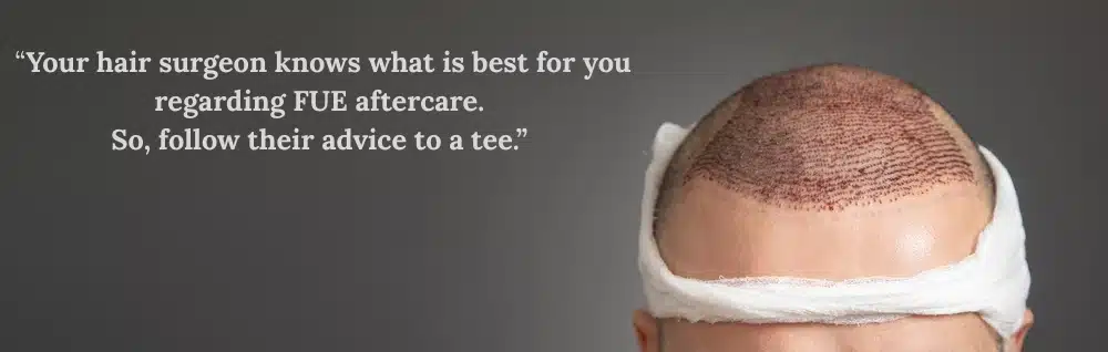 FUE aftercare