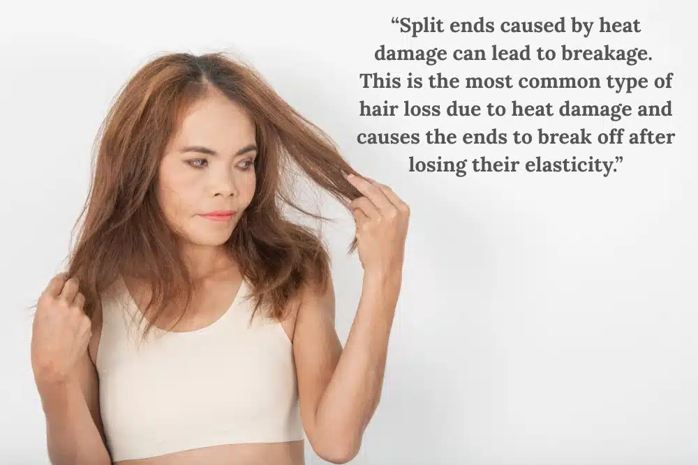 heat damage and hair breakage 
